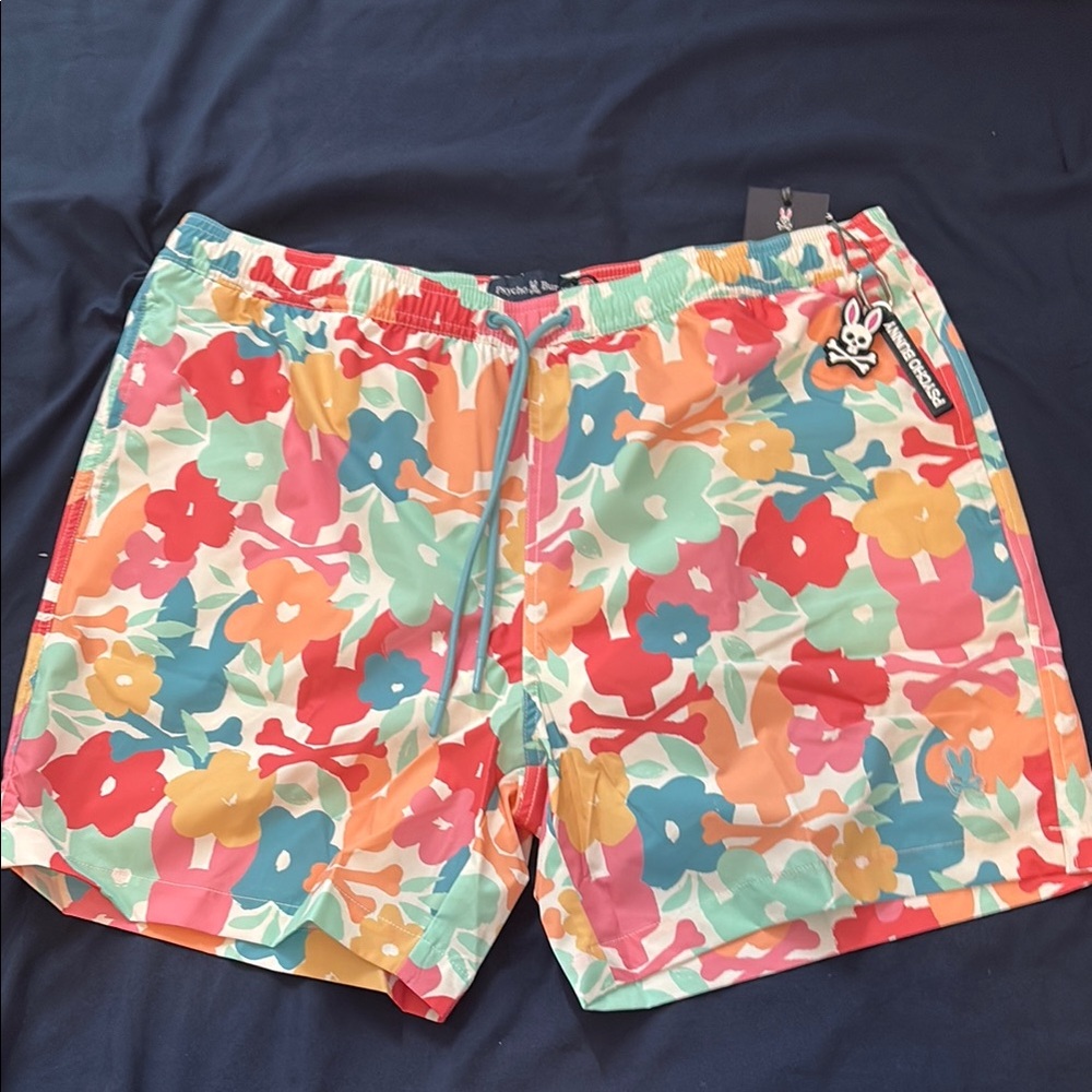 Colorful Floral Men's Swim Shorts